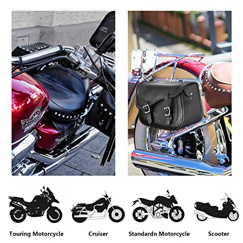 Motorcycle Saddle Bags Leather Motorcycle Luggage Bag with Gun Holsters For Softails Sportsters and Choppers Tool Bags