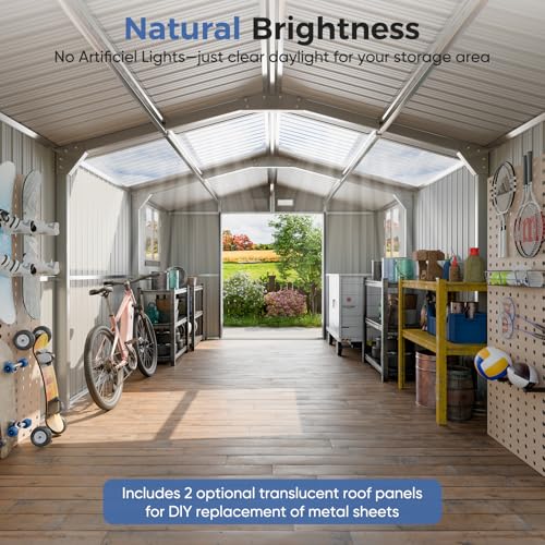 10x16 FT Metal Storage Shed with Reinforced Frame