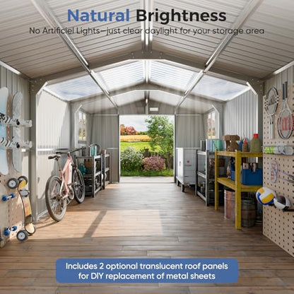10x16 FT Metal Storage Shed with Reinforced Frame
