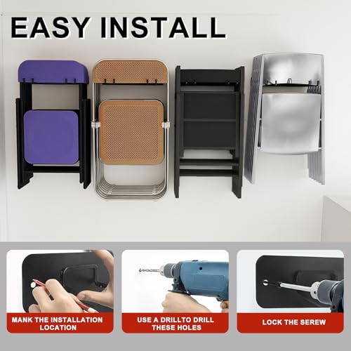 2Pack Folding Chair Storage Rack (2 Count)