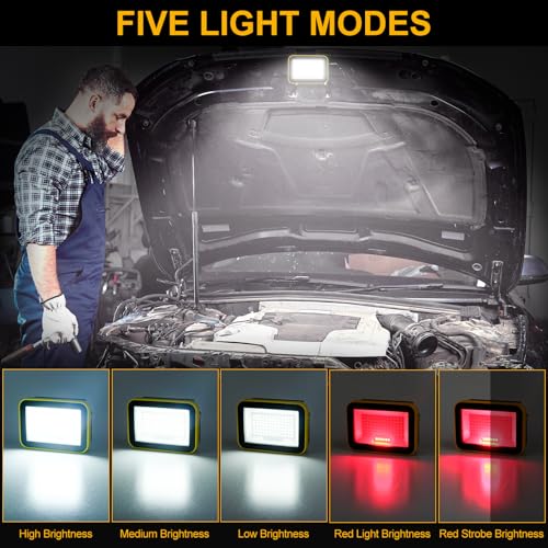2 Pack 40W Rechargeable LED Work Lights (2 Count)