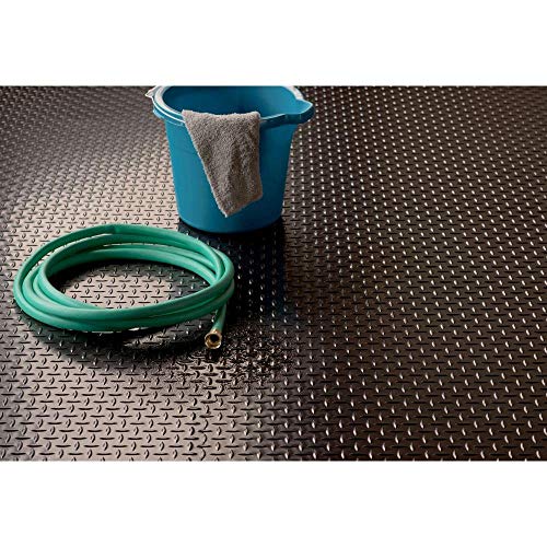 BLT G Floor Diamond Garage Floor Mat 75 Mil 7.5' x 17' Midnight Black