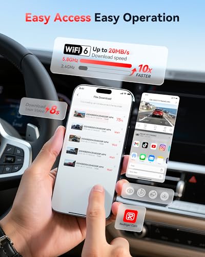 Dash Cam 4K Front and 1080P Rear