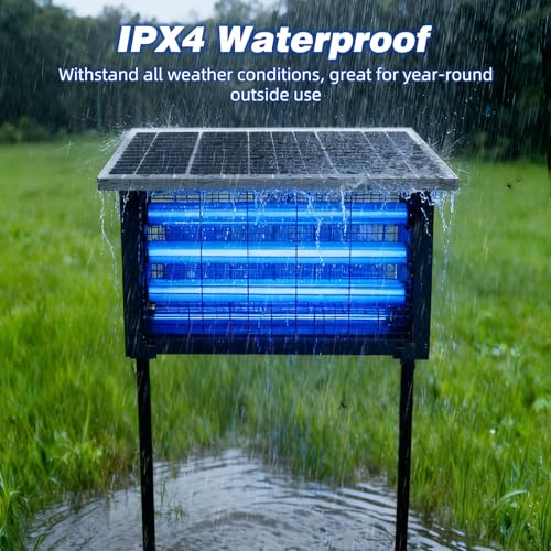 Powerful Large Solar Bug Zapper for 3000 sq.ft with 13FT Extension Cord