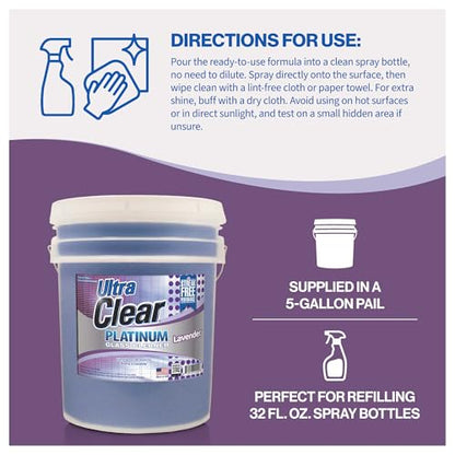Ultra Clear Platinum Glass Cleaner (128 Fl Oz)