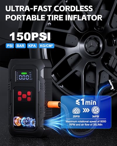 5000A Jump Starter with Air Compressor