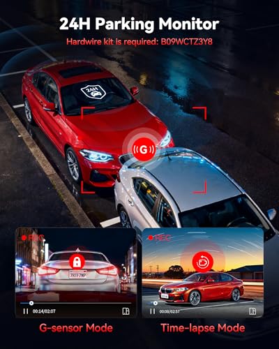 Dash Cam 4K Front and 1080P Rear