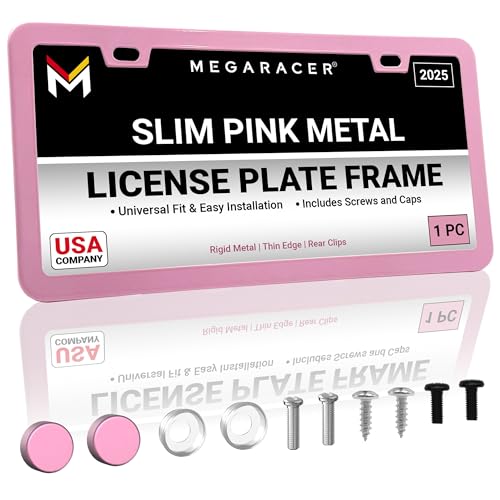 Premium Slim Princess Pink License Plate Frame