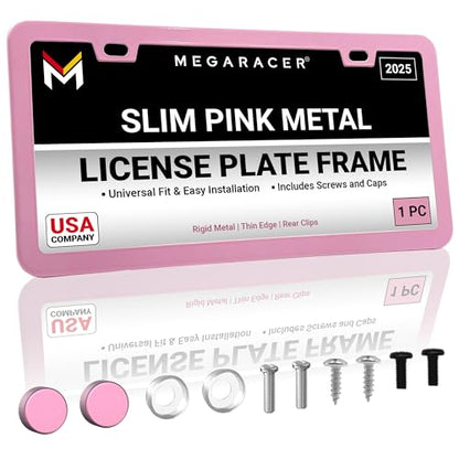 Premium Slim Princess Pink License Plate Frame