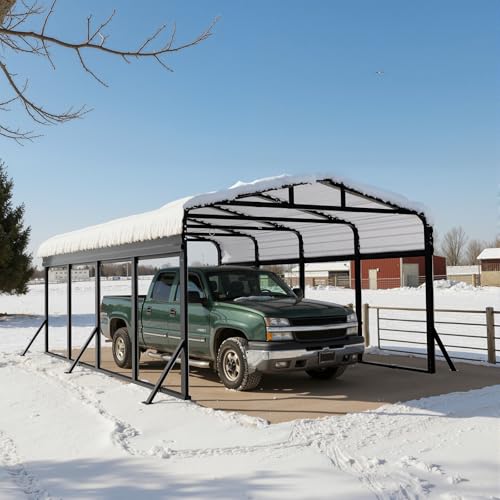 12x20FT Heavy Duty Metal Carport (694 Sq Ft)