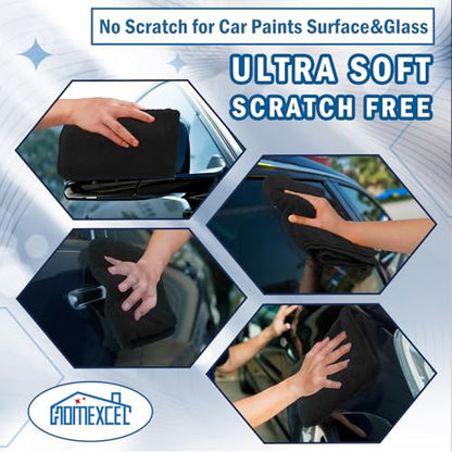 Professional Large Microfiber Car Drying Towels 2 Pack (2 Count)