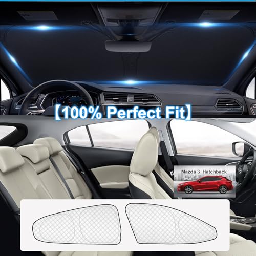 6pcs Thicken Sun Shades for Mazda 3 Hatchback