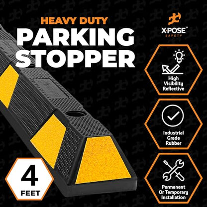 48" Heavy Duty Rubber Parking Stopper (50 Count)