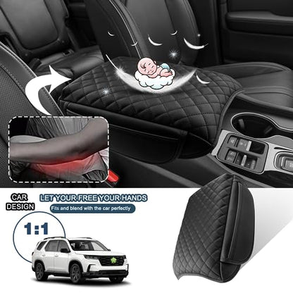 2026 Passport Armrest Cover for Honda Passport 2026 Accessories Thicken Soft & Comfy Center Console Cover Compatible with 2024