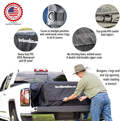 Black Waterproof Truck Bed Cargo Carrier