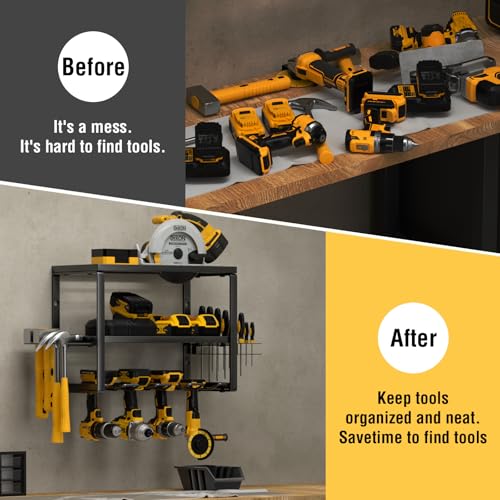 Heavy Duty Power Tool Organizer Wall Mount