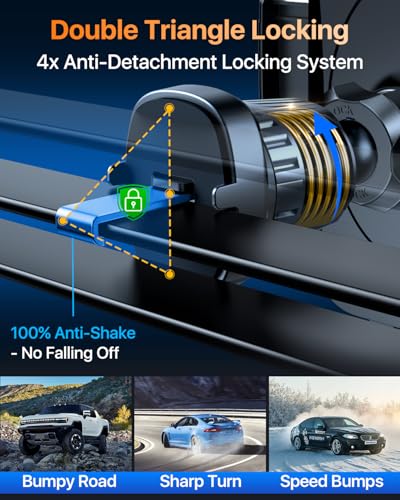 2026 Ultimate Car Phone Holder Mount Bendable & Adjustable Aluminum Arm Cell Phone Holder for Car Dashboard Windshield Phone Stand for iPhone 17 16 15 14 Pro Max Samsung Pickup Truck