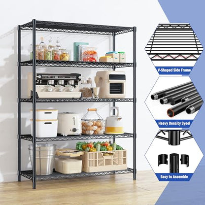 5 Tier Adjustable Storage Shelves (2 Count)
