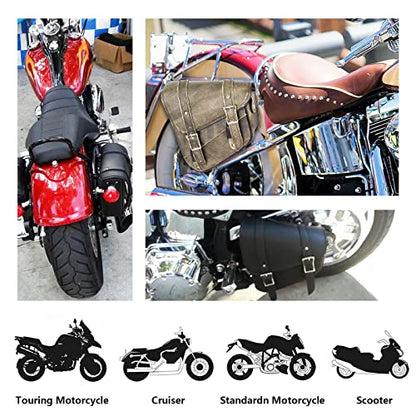 Premium Naked Leather Swing Arm Bag For Motorcycle Left Side Solo Bags Saddle Bags For Softails Choppers