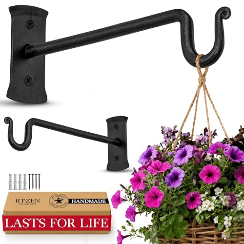 Plant Hangers Outdoor or Indoor Heavy Duty Wall Bracket Hooks (2 Count)