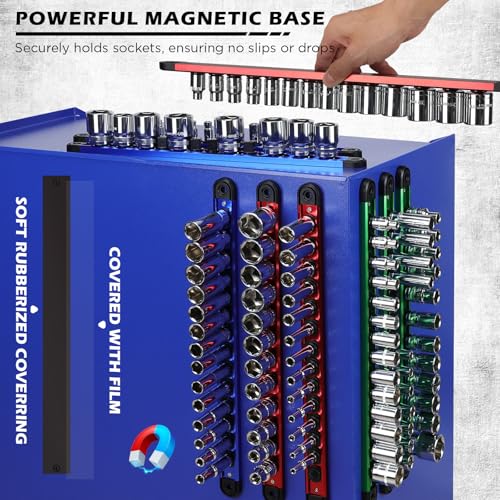 18 Piece Magnetic Socket Holder Organizer Set (18 Count)