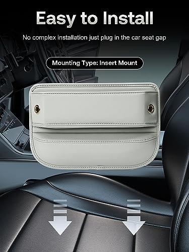 Premium Leather Car Seat Gap Filler Organizer (2 Count)