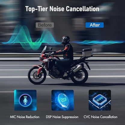 TK X4 Motorcycle Bluetooth Headset (2 Count)