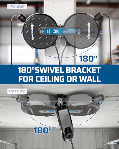 Ceiling Wall Mount Retractable Extension Cord Reel with 30FT Cord