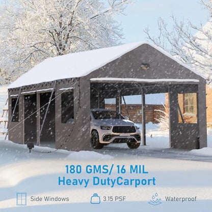 13x25 Heavy Duty Carport Canopy