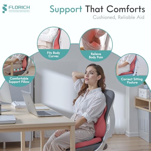 Car Seat Cushion and Lumbar Support Pillow for Office Chair Car