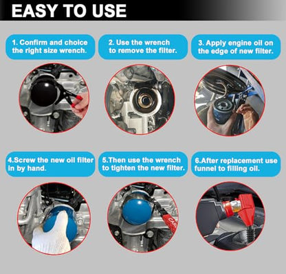 9pcs Oil Filter Wrench Set