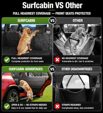 Dog Car Seat Cover for Back Seat with Door Protection
