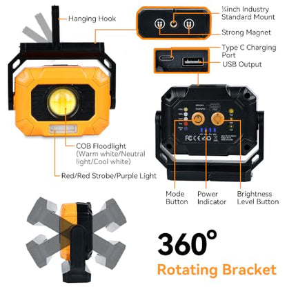 2 Pack Magnetic Work Lights (2 Count)