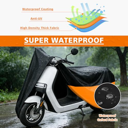 Moped Cover Scooter Cover Waterproof Outdoor Vespa Cover Small Scooter Cover Moped Accessory for Honda 50cc Motorcycles