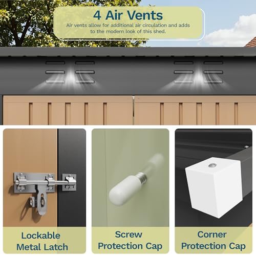 8x4 FT Outdoor Storage Shed