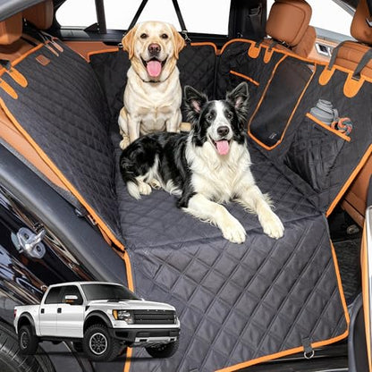 Hard Bottom Waterproof Dog Seat Cover Hammock for Full Size Truck