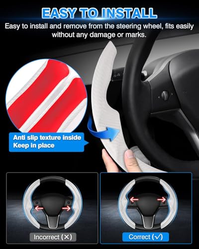 Custom for Tesla Steering Wheel Cover