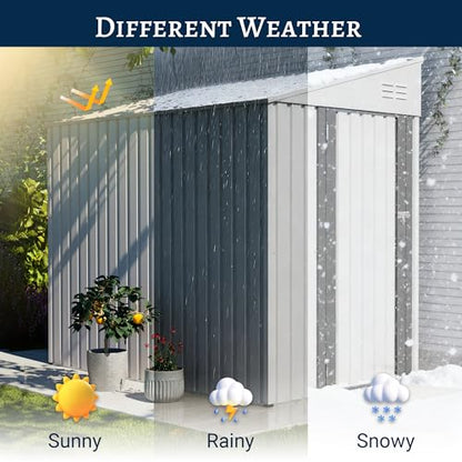 4x7 FT Outdoor Storage Shed Lean to Shed