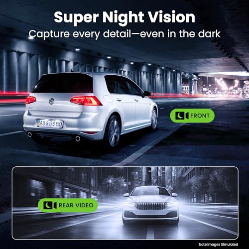 4K Dash Cam Front and Rear