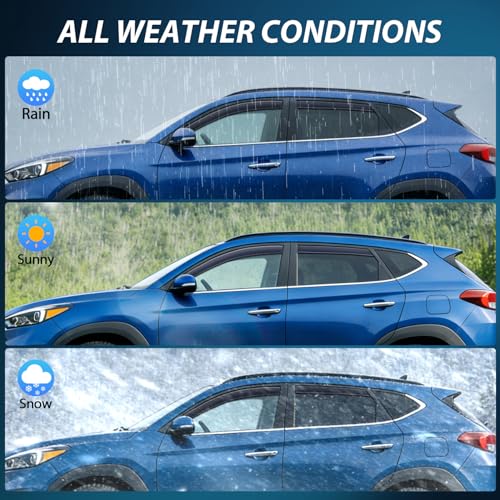 in Channel Rain Guards for Hyundai Tucson 2016 (4 Count)