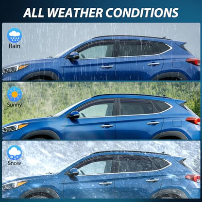 in Channel Rain Guards for Hyundai Tucson 2016 (4 Count)