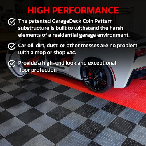 SnapLock GarageDeck 12"x12" Interlocking Garage Floor Tiles (24 Count)