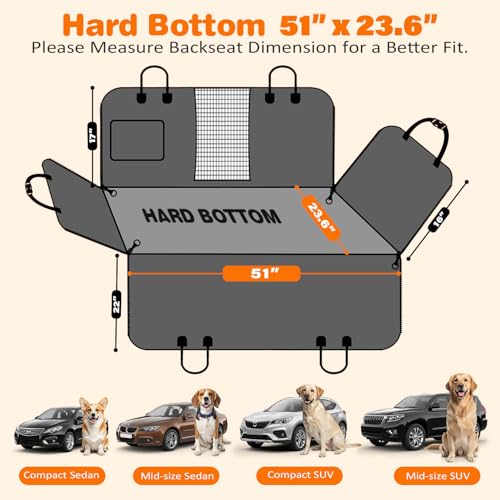 PU Leather Hard Bottom Dog Car Seat Cover