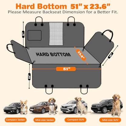 PU Leather Hard Bottom Dog Car Seat Cover