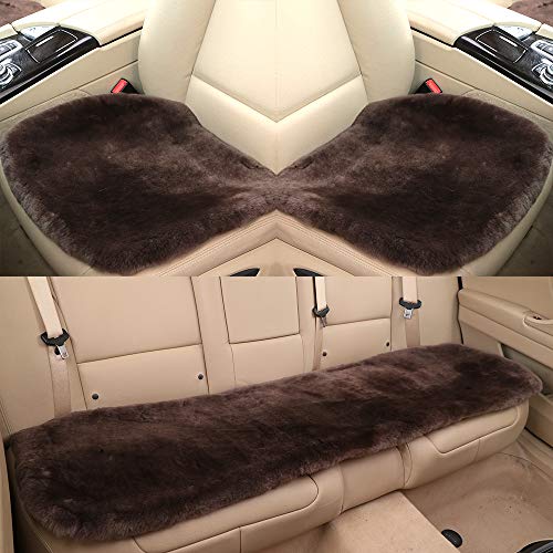 Genuine Sheepskin Car Rear Seat Rear Cover for Fuzzy Fur Wool Cushion