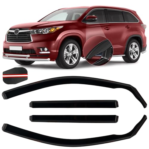 in Channel Window Visors Rain Guards Fit for Toyota Highlander 2014 (4 Count)