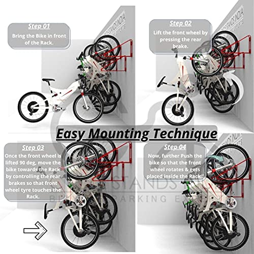 Wall Mount Vertical Bicycles Hanger for Home Space Saving Bicycle Rack Storage Mount for Garage or Home