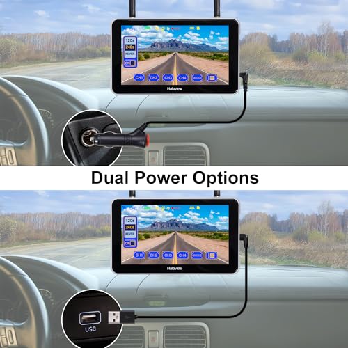 Byte Tango BT7 Solar Wireless 1080P Solar Powered Backup Camera with Touch Monitor for RV