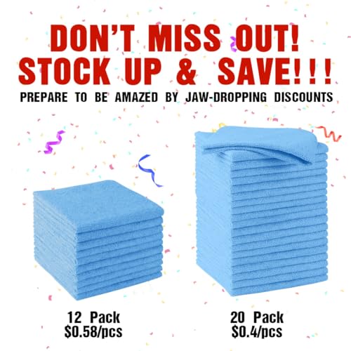 Microfiber Cleaning Cloth 20 PK (24 Count)