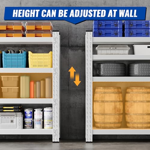 48" W Storage Shelves 3000lbs Garage Metal Shelving Heavy Duty Garage Shelves Adjustable Storage Shelves for Industrial